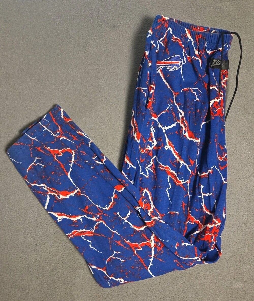 Vintage Buffalo Bills Zubaz football pants XL all over print stitched logo USA